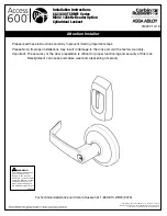 Предварительный просмотр 1 страницы Assa Abloy Corbin Russwin Access 600 CL33600 TCRNE1 M802 Installation Instructions Manual