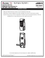 Assa Abloy Corbin Russwin Access 700 ED5000N Series Installation Instructions Manual предпросмотр