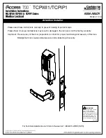 Assa Abloy Corbin Russwin Access 700 ML20700 PIP Series Installation Instructions Manual предпросмотр