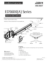 Assa Abloy Corbin Russwin ED5600 Series Installation Instructions Manual preview