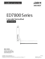 Assa Abloy Corbin Russwin ED7800 Series Installation Instructions Manual preview