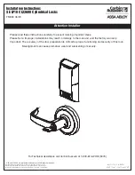 Предварительный просмотр 1 страницы Assa Abloy Corbin Russwin SE LP10 CL3360 Installation Instructions Manual