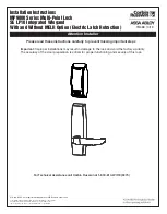 Preview for 1 page of Assa Abloy Corbin Russwin SE LP10 MP9800 Series Installation Instructions Manual