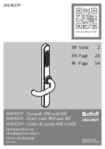 Assa Abloy effeff ANYKEY 496 Mounting Instructions предпросмотр