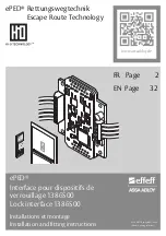 Preview for 1 page of Assa Abloy effeff ePED 1386S00 Installation And Fitting Instructions