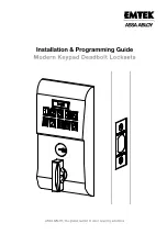 Предварительный просмотр 1 страницы Assa Abloy Emtek Modern Keypad Entryset Installation & Programming Manual