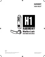 Предварительный просмотр 1 страницы Assa Abloy Harmony H1 Installation Instructions Manual