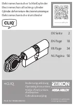 Preview for 1 page of Assa Abloy IKON +CLIQ Operating Instructions Manual