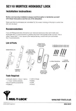 Assa Abloy MUL-T-LOCK SC110 Installation Instructions preview