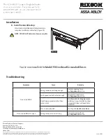 Предварительный просмотр 10 страницы Assa Abloy RIXON W93 Quick Start Manual