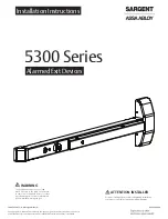 Предварительный просмотр 1 страницы Assa Abloy SARGENT 5300 Series Installation Instructions Manual