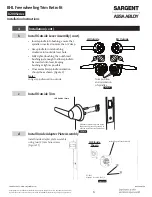 Предварительный просмотр 6 страницы Assa Abloy Sargent BHL 8200 Series Installation Instructions Manual