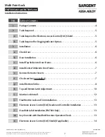 Preview for 2 page of Assa Abloy SARGENT BL7300 Series Installation Instructions Manual