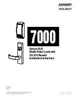 Assa Abloy Sargent ELR Series Installation Instructions Manual preview