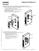 Предварительный просмотр 12 страницы Assa Abloy Sargent Harmony H2 Installation Instructions Manual