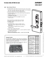 Предварительный просмотр 19 страницы Assa Abloy Sargent Harmony H2 Installation Instructions Manual