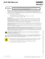 Preview for 3 page of Assa Abloy SARGENT IN Series Installation Instructions Manual