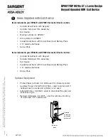 Предварительный просмотр 4 страницы Assa Abloy SARGENT KP8877 Instructions For Installation Manual