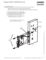 Preview for 13 page of Assa Abloy Sargent PASSPORT 1000 P1 Installation Instructions Manual