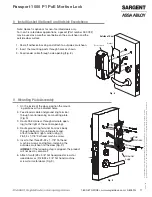 Preview for 17 page of Assa Abloy Sargent PASSPORT 1000 P1 Installation Instructions Manual