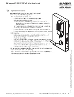 Preview for 21 page of Assa Abloy Sargent PASSPORT 1000 P1 Installation Instructions Manual