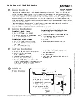 Предварительный просмотр 3 страницы Assa Abloy SARGENT Profile Series Installation Instructions Manual