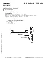 Предварительный просмотр 6 страницы Assa Abloy SARGENT Profile Series Installation Instructions Manual