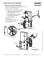 Предварительный просмотр 21 страницы Assa Abloy SARGENT Profile Series Installation Instructions Manual