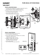 Предварительный просмотр 22 страницы Assa Abloy SARGENT Profile Series Installation Instructions Manual