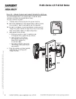 Предварительный просмотр 24 страницы Assa Abloy SARGENT Profile Series Installation Instructions Manual