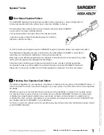 Preview for 3 page of Assa Abloy Sargent Signature Series Information And Field Service Manual