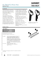 Предварительный просмотр 8 страницы Assa Abloy Sargent Signature Series Manual