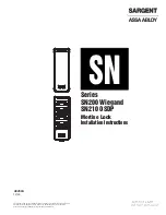 Assa Abloy Sargent SN Series Installation Instructions Manual preview