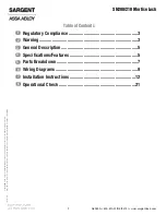 Preview for 2 page of Assa Abloy Sargent SN Series Installation Instructions Manual