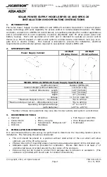 Preview for 1 page of Assa Abloy SECURITRON BPSS-10 Installation And Operating Instructions Manual