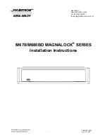 Assa Abloy Securitron Magnalock M670-313 Installation Instructions Manual preview