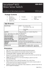 Preview for 1 page of Assa Abloy Securitron WSS Installation & Operating Instructions