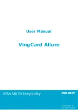 Preview for 1 page of Assa Abloy VingCard Allure User Manual