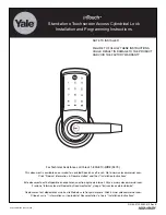 Preview for 1 page of Assa Abloy Yale inTouch Installation And Programming Instructions