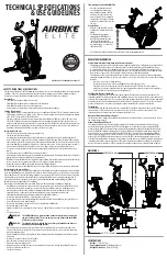 Assault Fitness Airbike Elite Technical Specifications & Use Manuallines предпросмотр