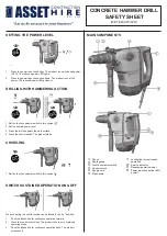 Preview for 2 page of Asset construction hire Hilti TE60-ATC Safety Sheet