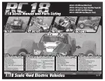 Preview for 1 page of Associated Electrics RC18 User Manual