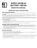 Preview for 1 page of ASSOCIATED EQUIPMENT CORPORATION 6036B-24 Operator'S Manual