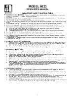 Preview for 1 page of Associated Equipment 6023 Operator'S Manual