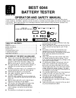 Associated Equipment BEST 6044 Owner/Operator And Safety Manual предпросмотр