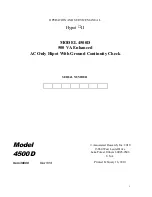 Предварительный просмотр 1 страницы Associated Research Hypot II 4500D Operation And Service Manual