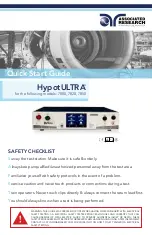 Предварительный просмотр 1 страницы Associated Research HypotULTRA 7800 Quick Start Manual