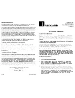 Preview for 1 page of Associated 6030 Operator'S Manual