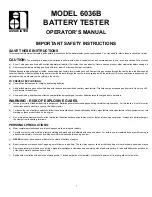 Preview for 1 page of Associated 6036B Operator'S Manual