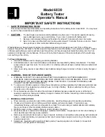 Preview for 1 page of Associated 6039 Operator'S Manual